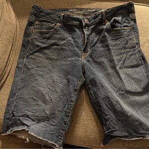 American Eagle Outfitters Dark Blue Denim Jean Shorts